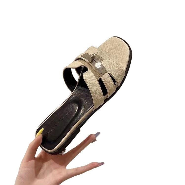 Dame Casual Slide Sandaler med smart spænde-detalje Stilla