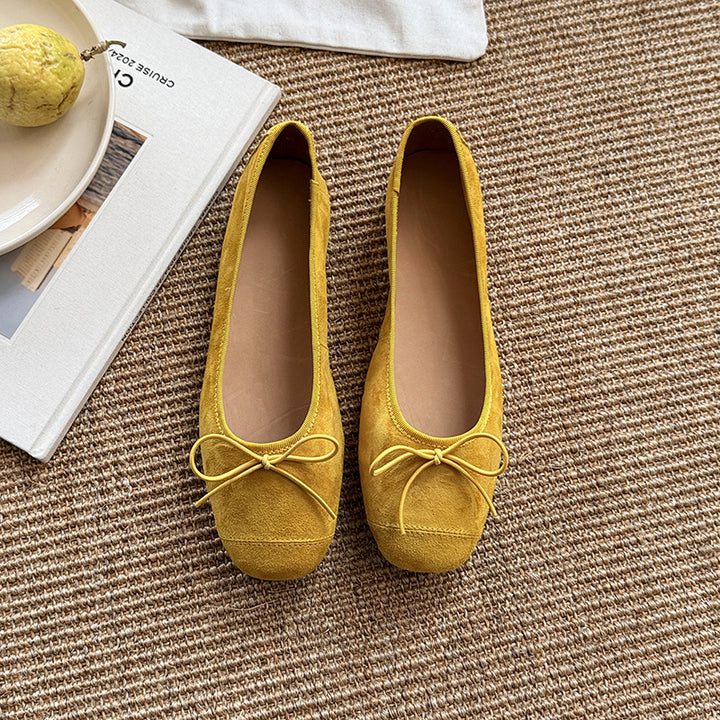 Dame Særlæder Bue-Detail Ballerina Flats Stilla