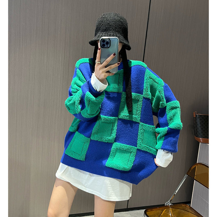 Femme Moderne Ternet Strik Hoodie Stilla