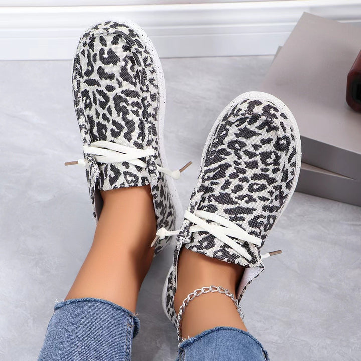 Dame Åndbar Sneakers i moderne Animal-Print Design Stilla