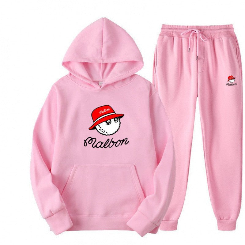 Kvinders fritids hoodie sæt med legende grafisk design og praktiske lommer Skovae