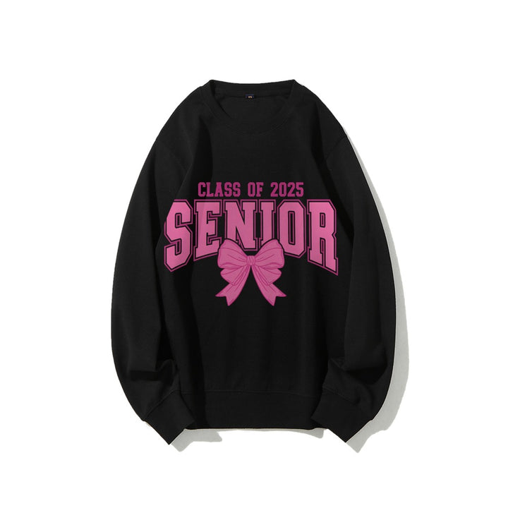 Kvinders sweatshirt med eksamensår og dekorativ sløjfe design Stilla