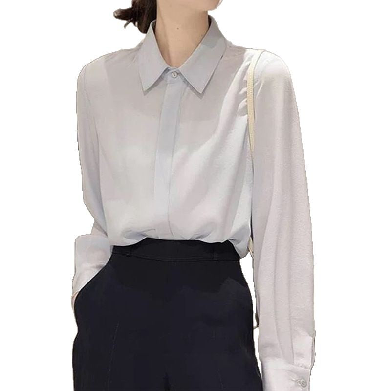 Dame elegant skjorte bluse lavet af let, åndbart materiale Stilla