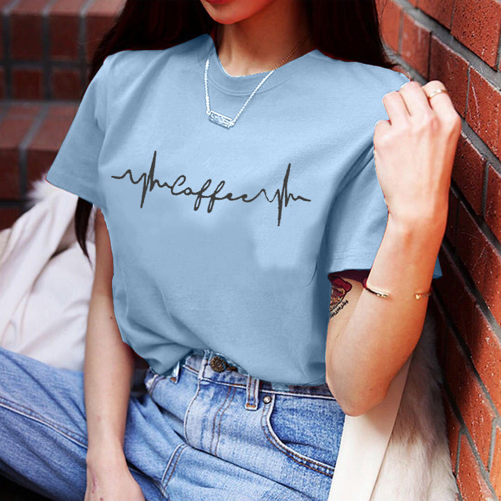 Kvinders T-shirt med kreativ skrift og afslappet snit Stilla