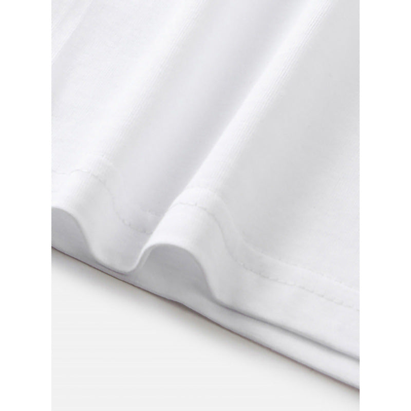 Dame T-shirt med kreativt croissant-motiv og afslappet oversized-snit Stilla