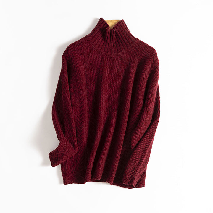 Femme Chunky Strik Høj Hals Sweater Stilla