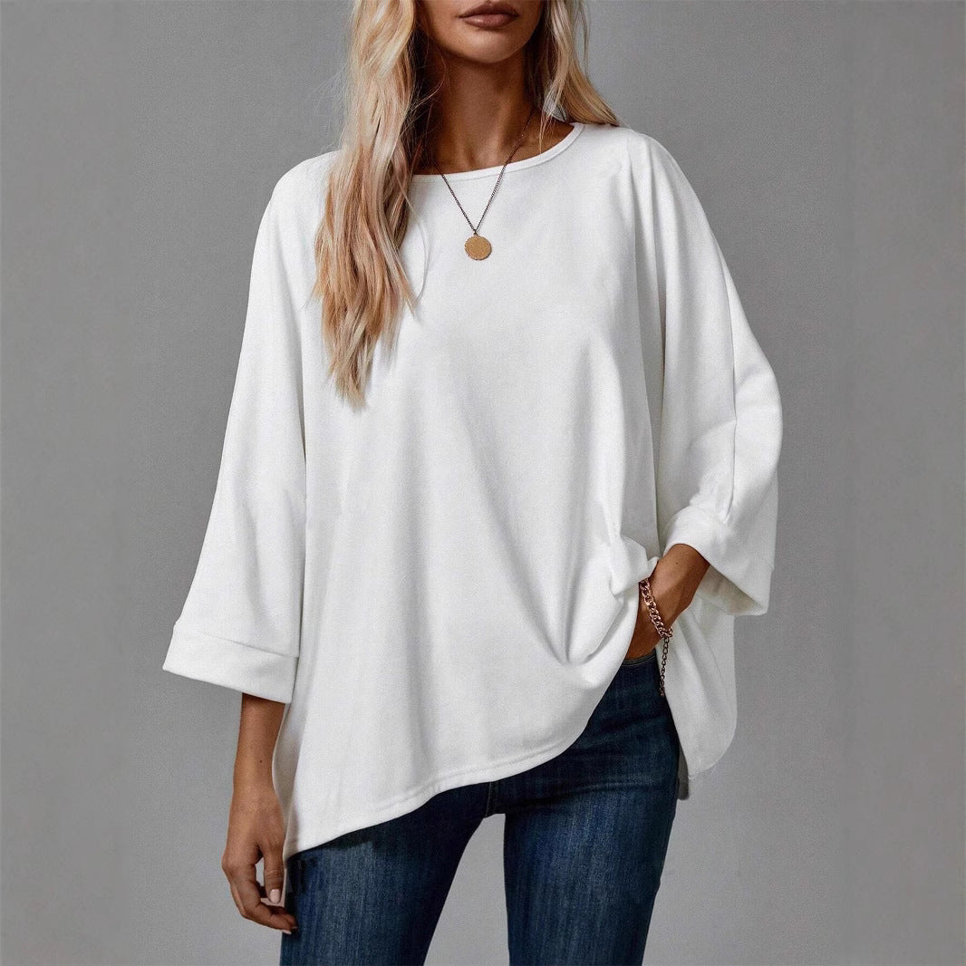 Dame Oversized Sweatshirt med asymmetrisk snit og intuitiv bærekomfort Stilla