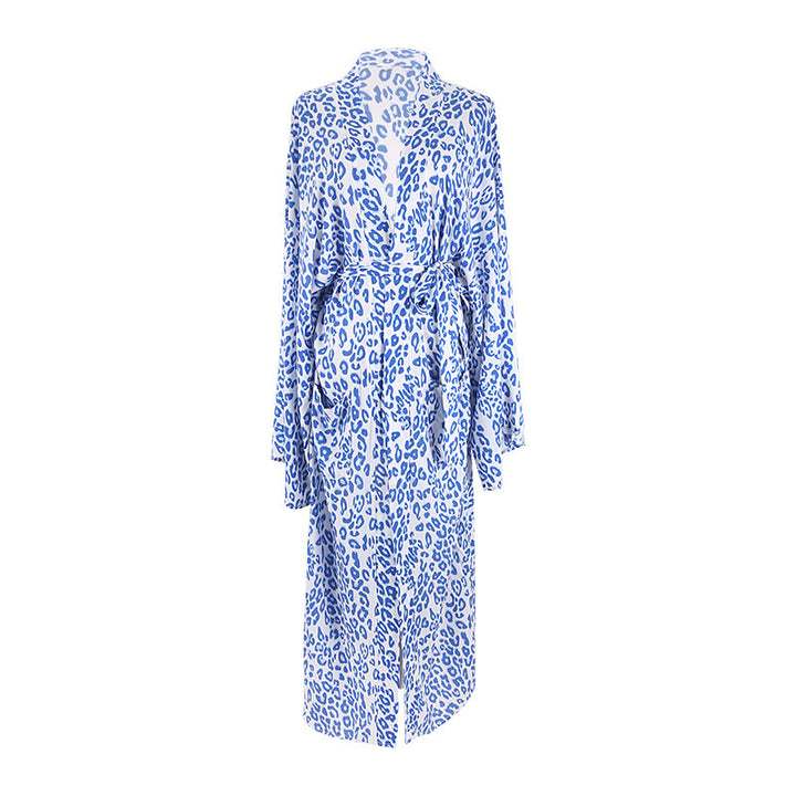 Dame elegant kaftan med dyremønster og brede ærmer Stilla