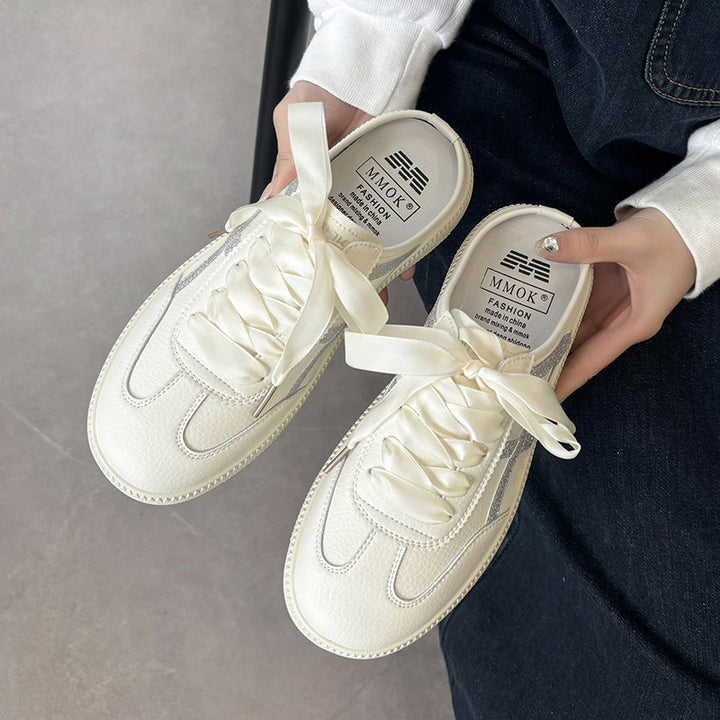 Dame Chic Snørebånd-Casual-Sneaker med Glitteraccent Stilla