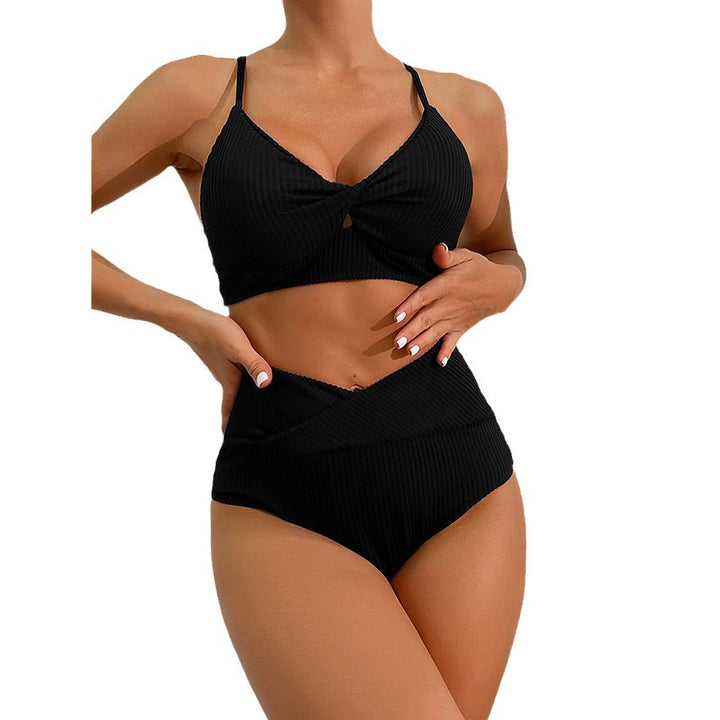 Damer Høj talje Bikini med raffineret indpaknings top Stilla
