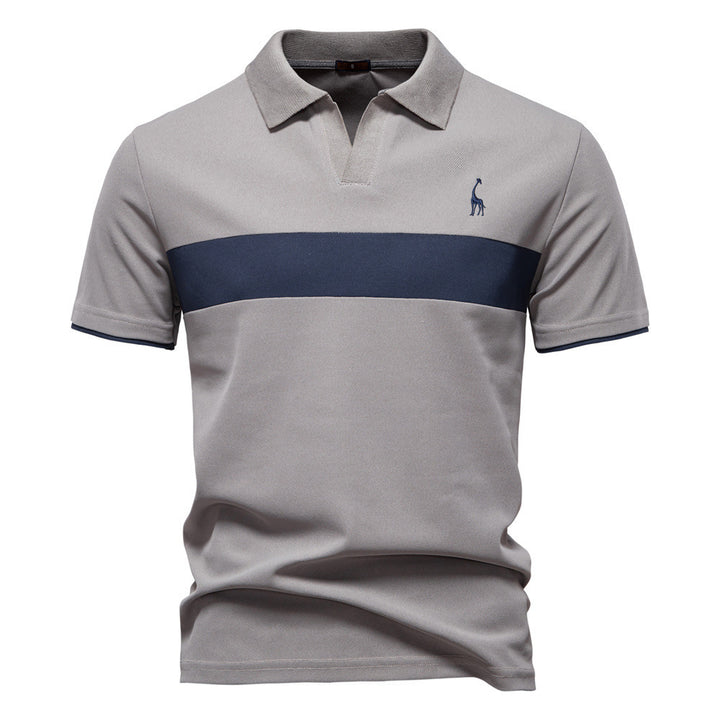 Herren Poloshirt med sporty farveblok-design og åndbare egenskaber Stilla