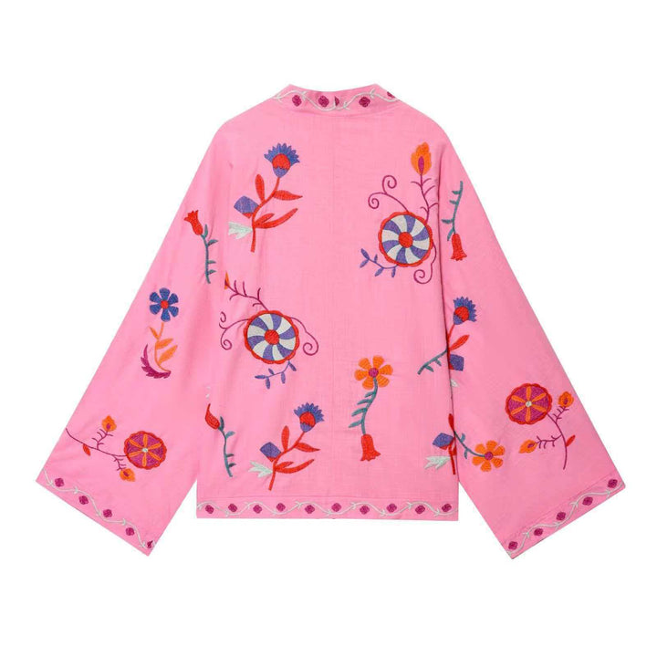 Damer Elegant, broderet Kimono Jakke Stilla