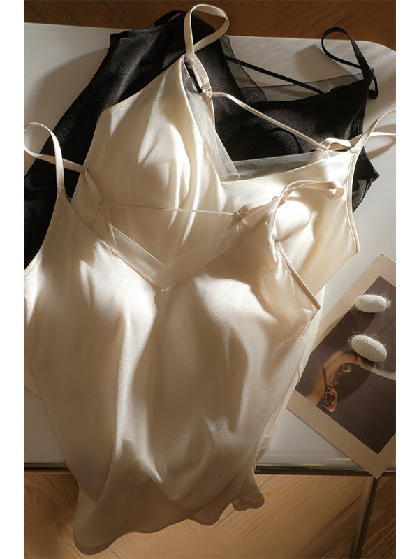 Dame Justerbare Stropper Satin Cami Top Stilla