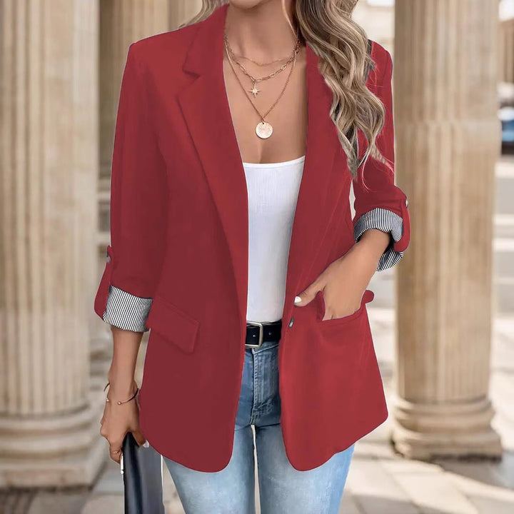 Dame Elegant og komfortabel blazer med stribede ærmer Stilla
