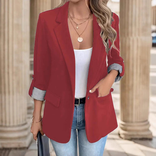 Dame Elegant og komfortabel blazer med stribede ærmer Stilla