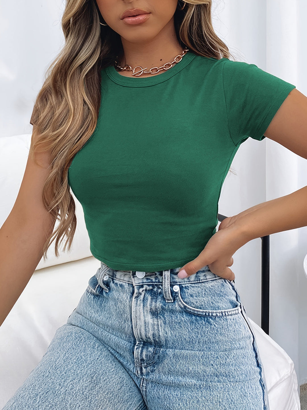 Dame Crop Essentials T-Shirt Stilla