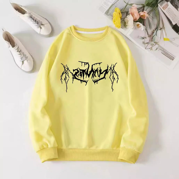 Kvinders afslappede sweatshirt med moderne grafisk design Skovae