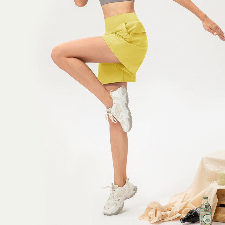 Stilla | High Waist Slimming a Line Sports Shorts Løs Pasform, Åndbar Yoga Fitness Løbeshorts