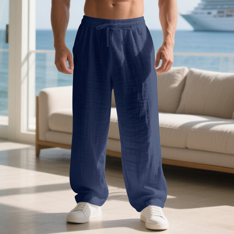 Stilla | Løs pasform Let bomuldsstof Snøring i taljen Sidelommer