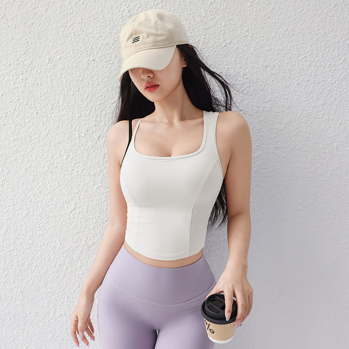 Dame Sporty Crop-Top med åndbart materiale og tætsiddende design Stilla