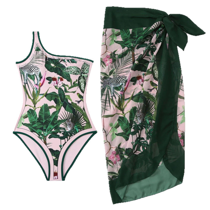 Dame Sarong-nederdel med blomsterdesign og justerbart bånd Stilla