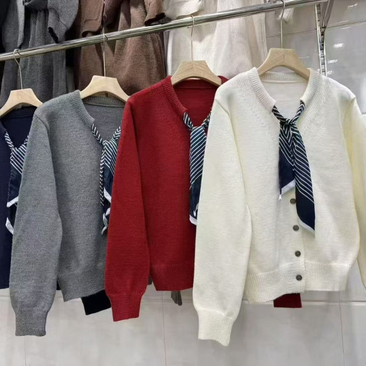 Kvinders elegante sweater med moderne tørklæde Stilla