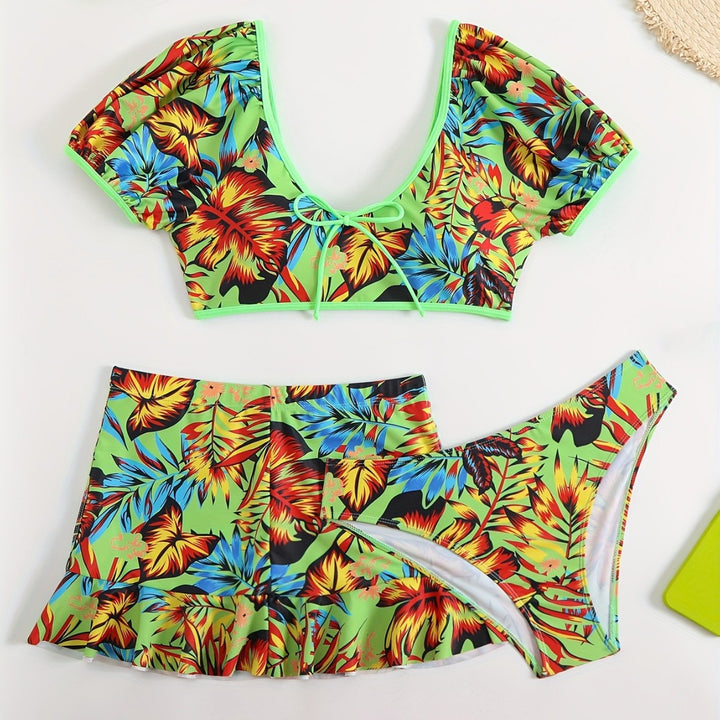 Dame Off-Shoulder Strandtop med svajende Skørt Stilla