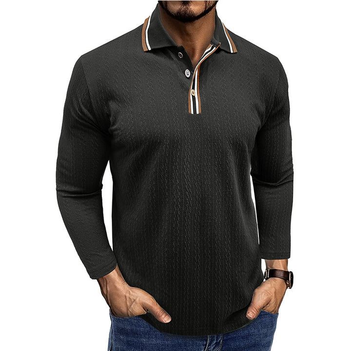 Herre Polo-Shirt med struktureret design og moderne krave Stilla