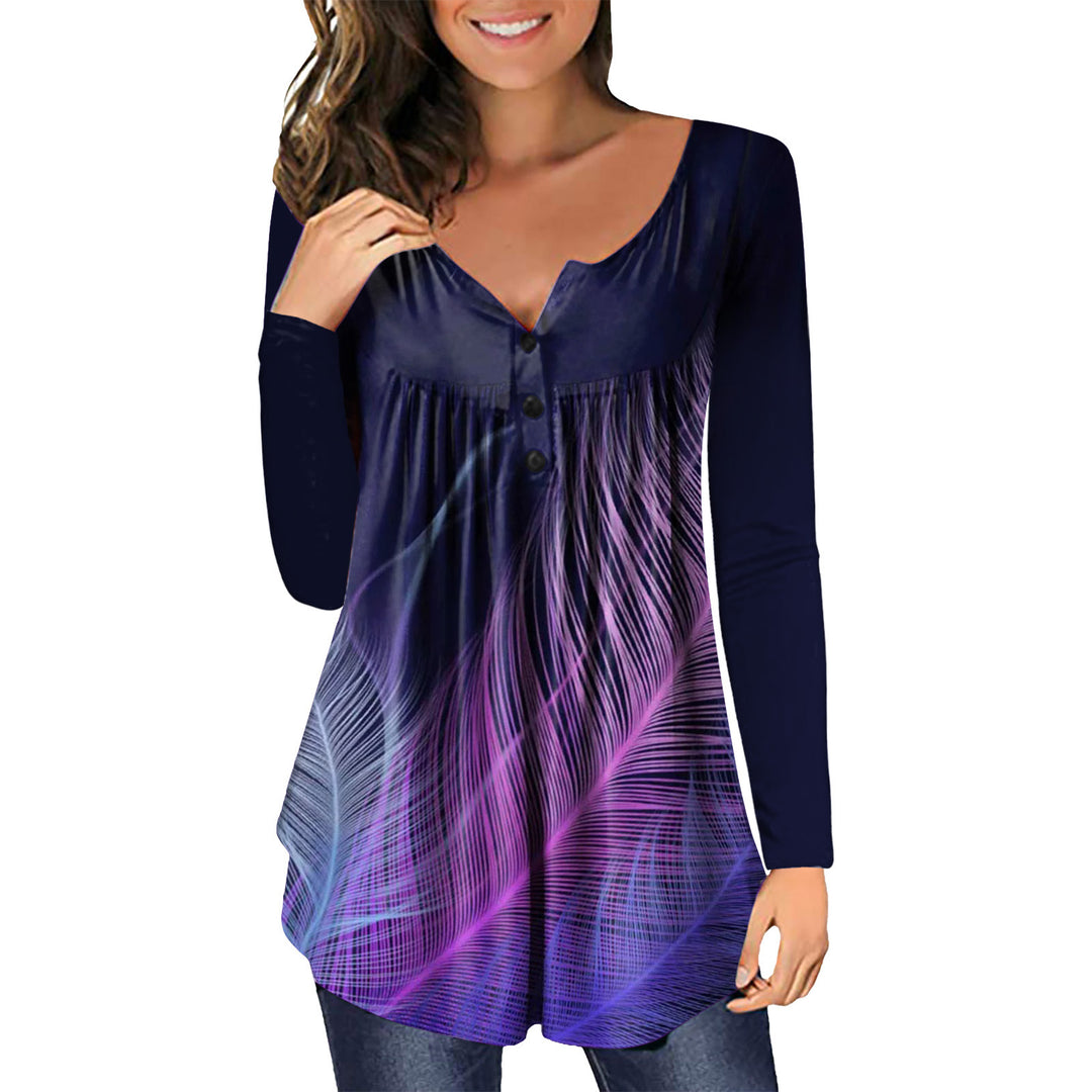 Damebluse med blomsterprint Stilla