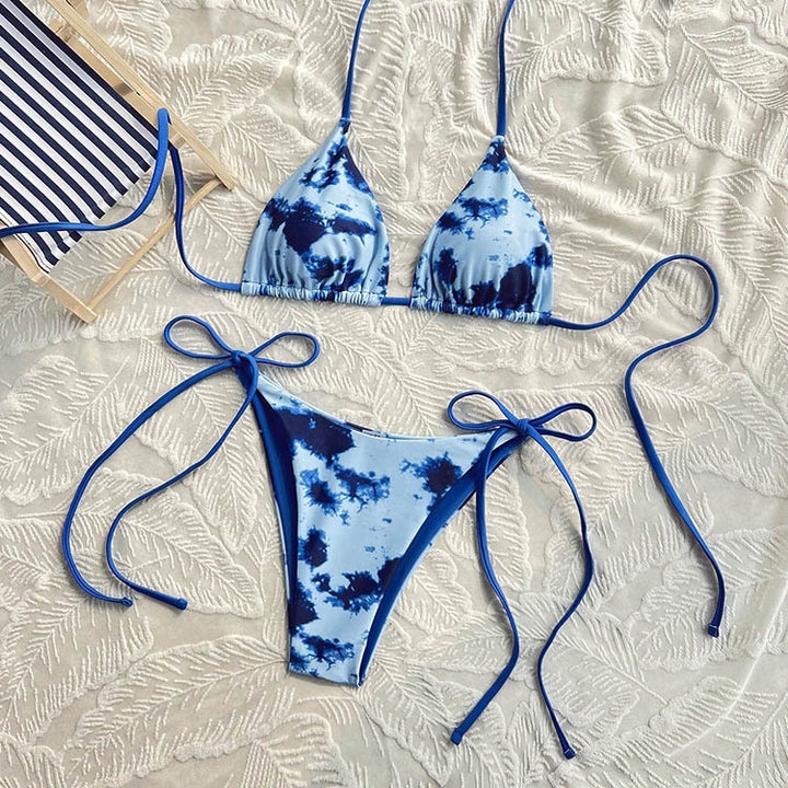 Dame triangel-bikini med justerbare stropper Skovae
