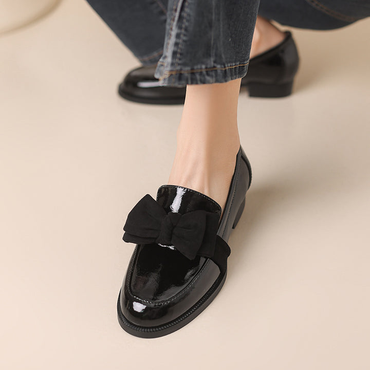 Femme Elegante Sløjfe-pyntede Loafers Stilla