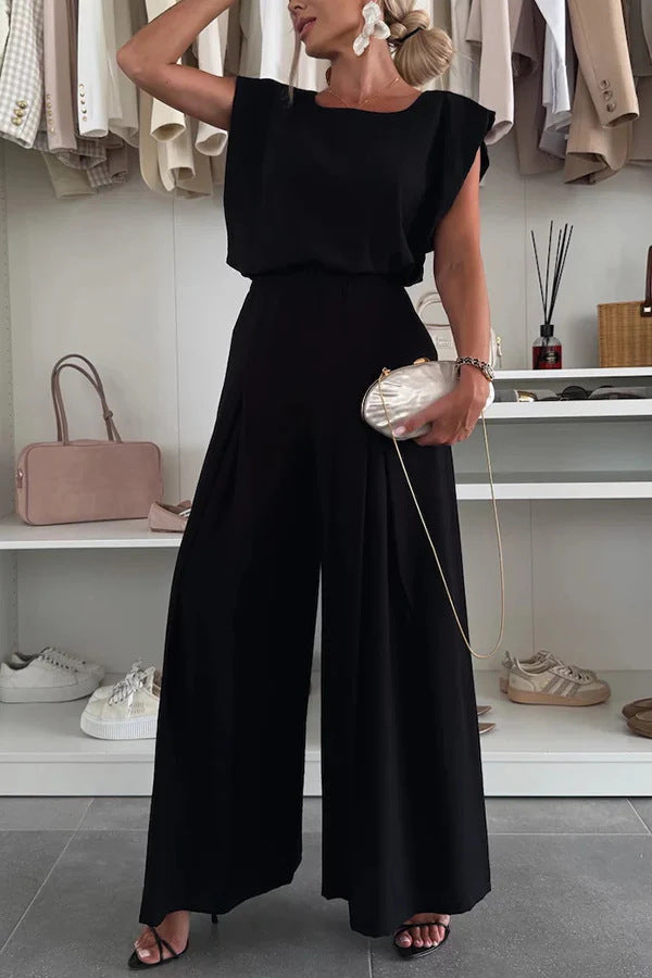 Dame Elegant Jumpsuit med afslappet oversized snit og bredt ben Stilla