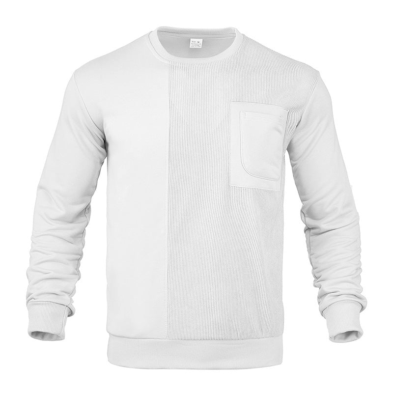 Herrer mode sweatshirt med struktureret design og praktisk brystlomme Stilla