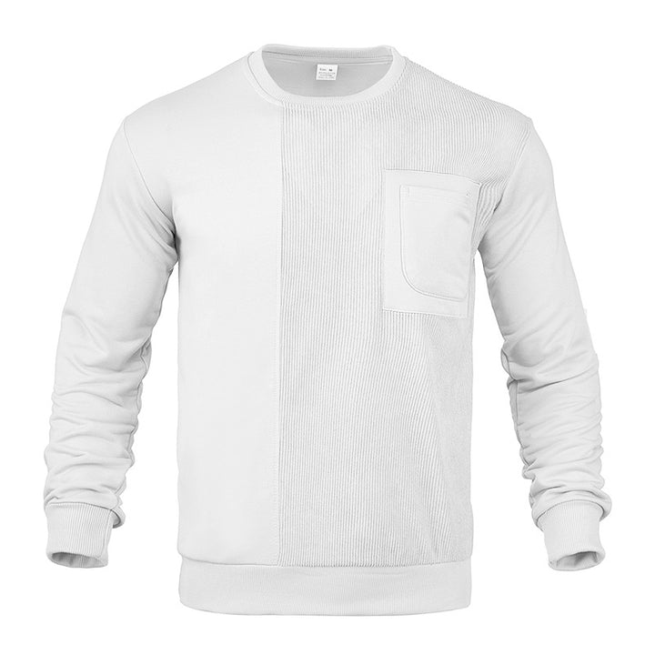 Herrer mode sweatshirt med struktureret design og praktisk brystlomme Stilla