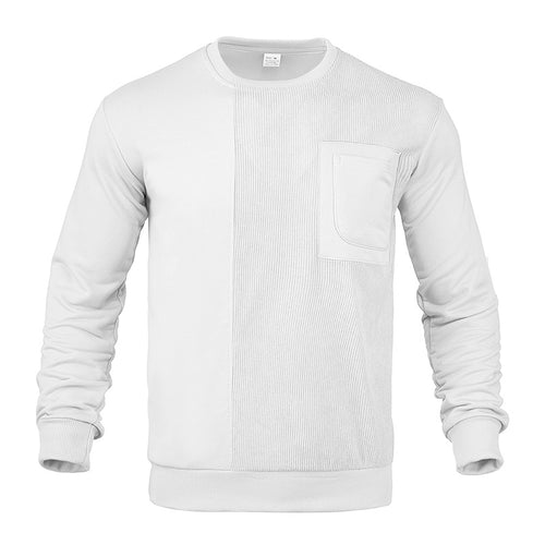 Herrer mode sweatshirt med struktureret design og praktisk brystlomme Stilla