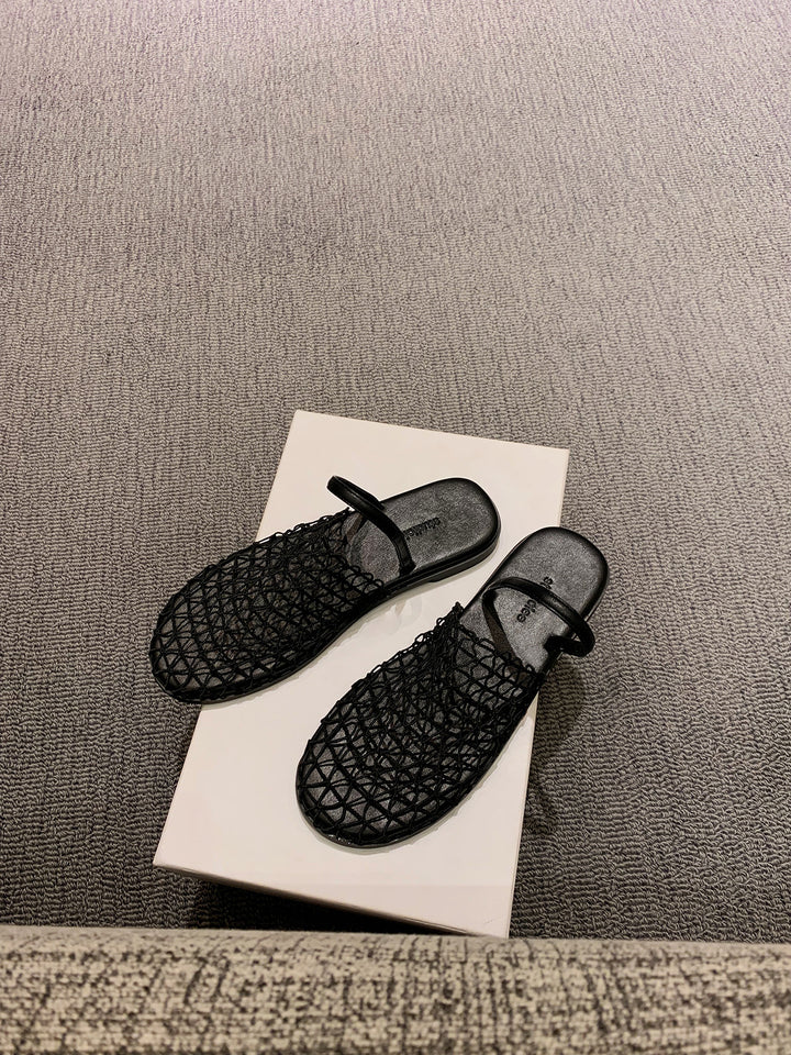 Dame Open-Weave Slide Sandaler Stilla