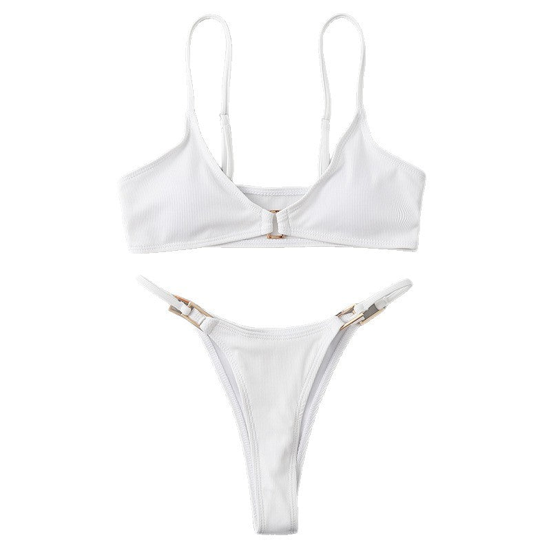 Dame Bikini-sæt med justerbare stropper og gyldne accenter Stilla