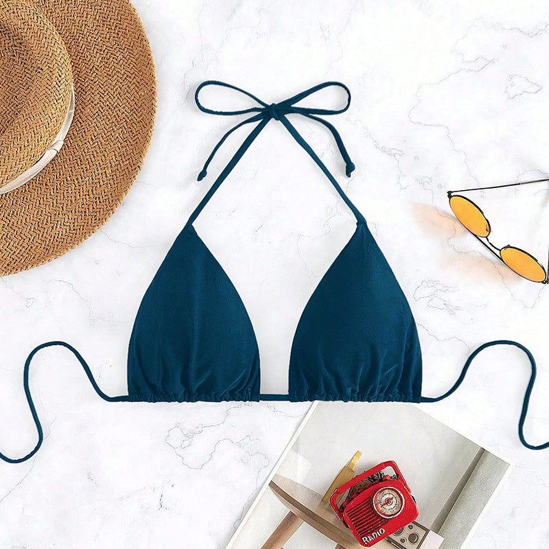 Dame triangel-bikini med justerbare stropper og elegant design Skovae
