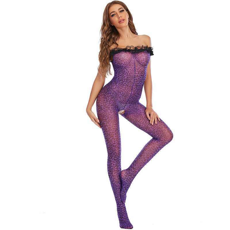 Dame Off-Shoulder Leopard Tryk Body Stilla