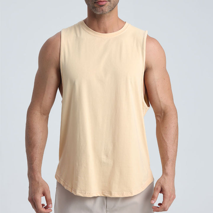 Herren ærmeløs fitness T-shirt lavet af åndbart materiale Stilla