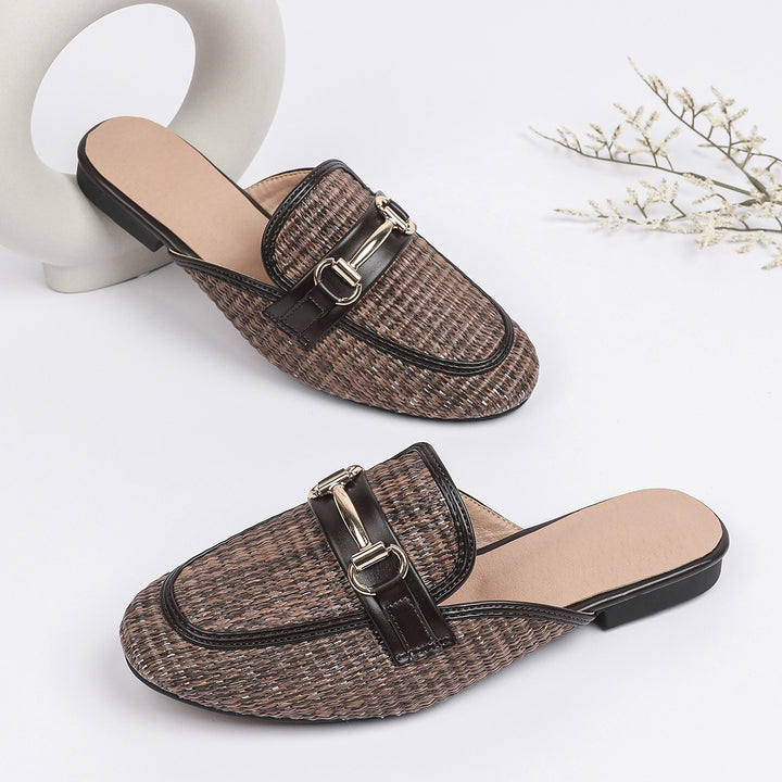 Dame Slip-On Mokkasiner med dekorativ spænde lukning Stilla