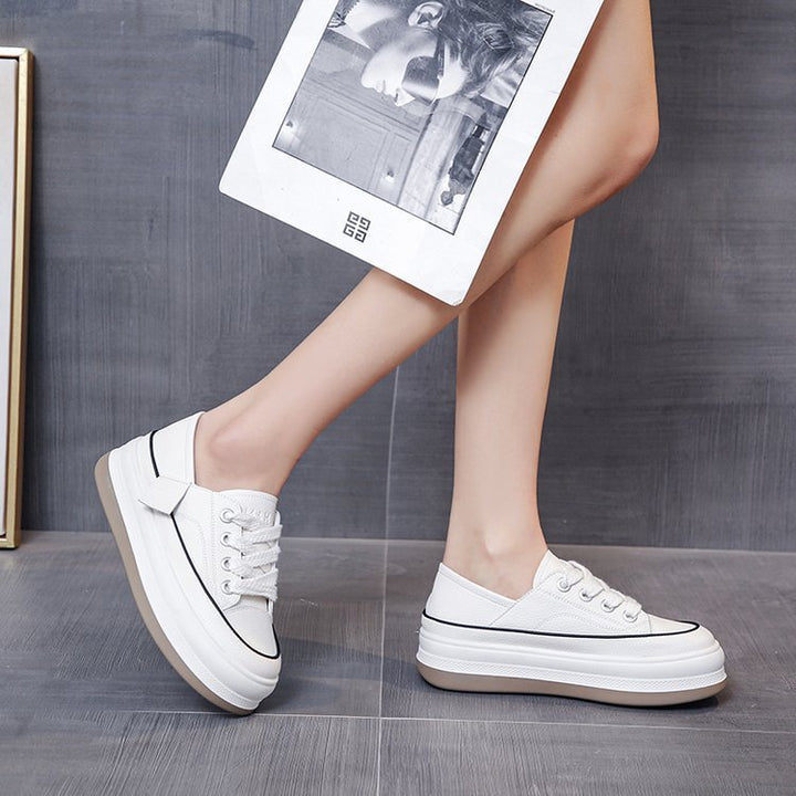 Dame Komfortable Plattform Sneakers med åndbart overmateriale og moderne design Stilla