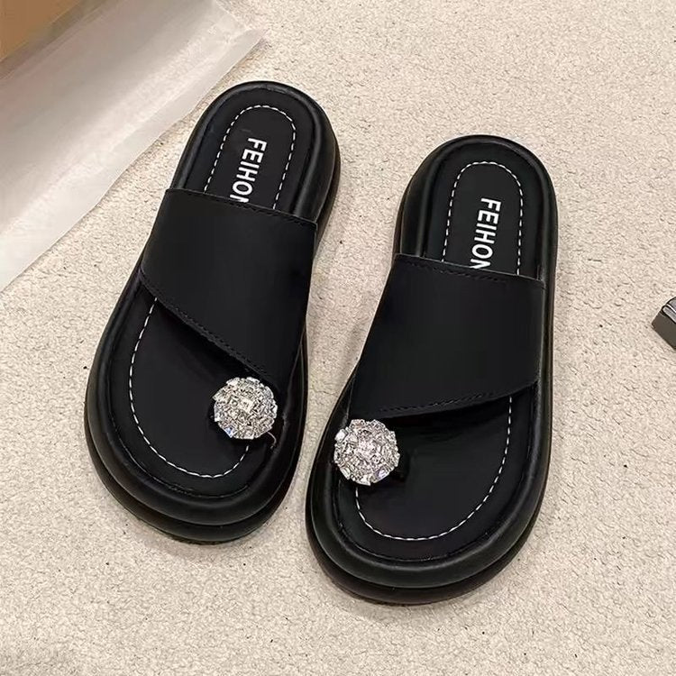 Dame sandaler med smart knude-design og glitrende smykkeunivers Stilla