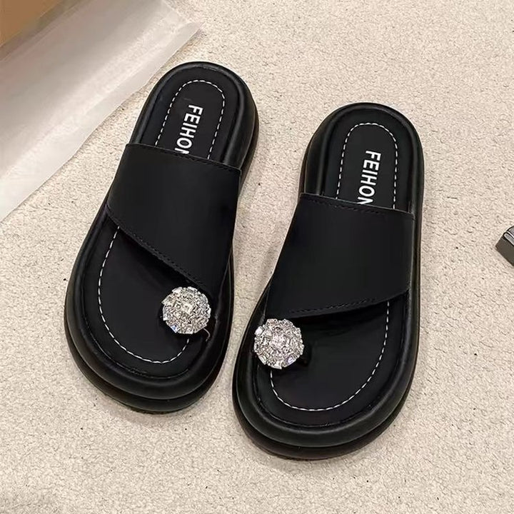 Dame sandaler med smart knude-design og glitrende smykkeunivers Stilla