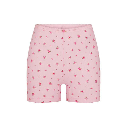 Dame Floral Print Bomulds Lounge Shorts Stilla