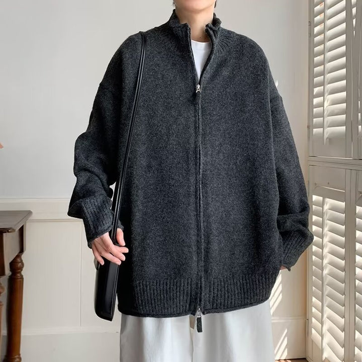 Herrer mode strikjakke med ståkrave og trendy detaljer Stilla
