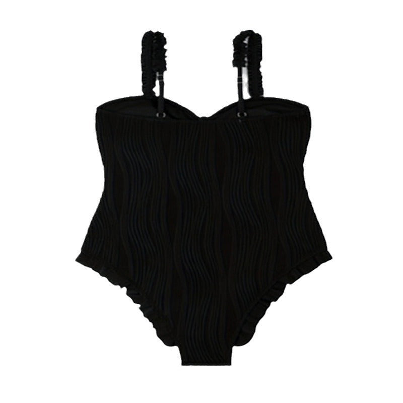 Damer Elegant badeshorts med voluminøst ruffles design Skovae