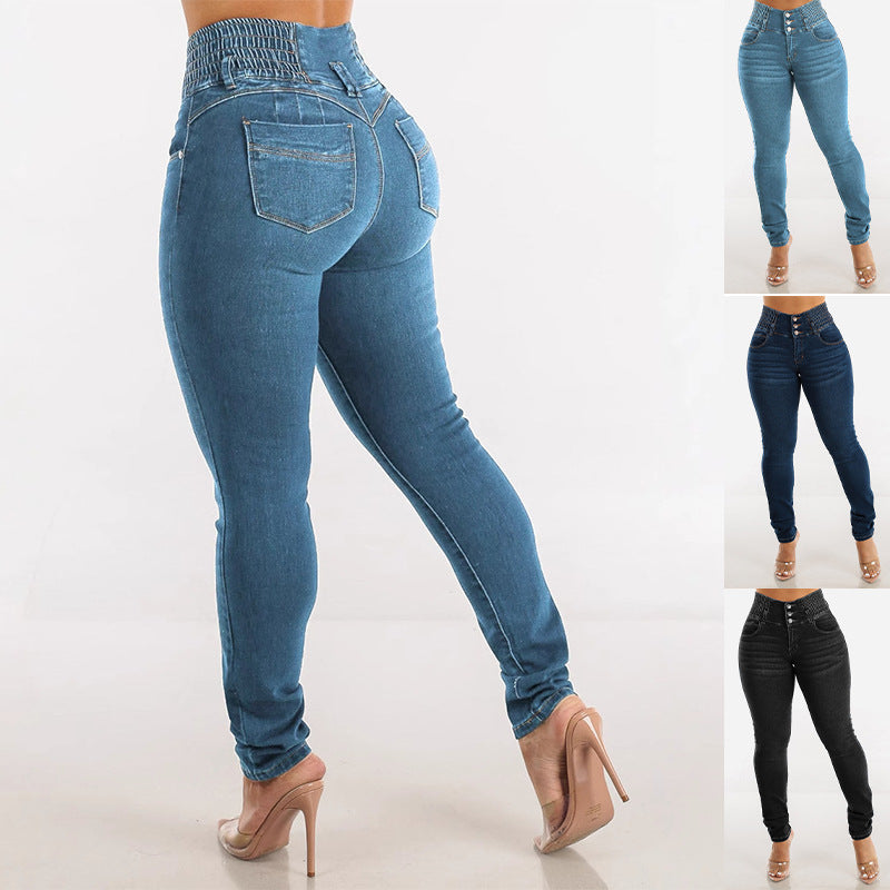 Dame Skinny Jeans med høj komfortlinning Stilla