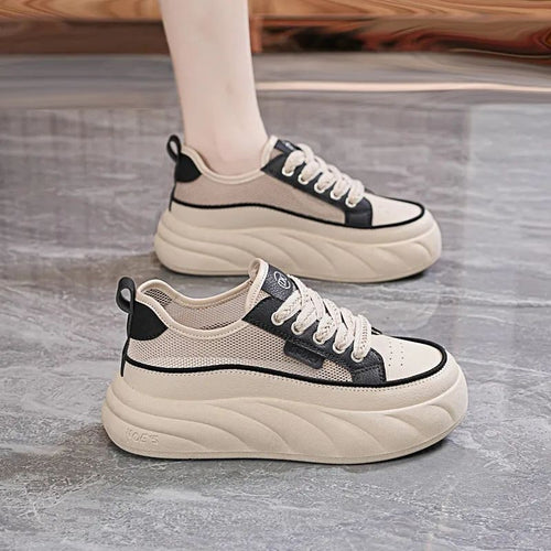Damer mode sneakers med luftig netstruktur og skridsikker platformssål Stilla
