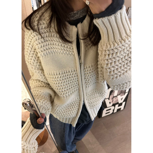 Kvinder komfortabel cardigan med tekstureret design Stilla